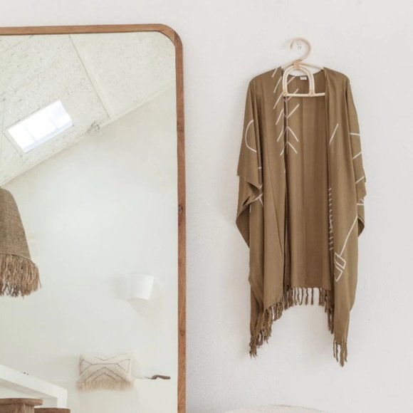 Village Thrive Tops - Village Thrive Abstract Kimono